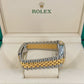 Rolex Datejust 36, 18k Yellow Gold and Stainless Steel, 36mm, Golden, palm motif dial, Ref# 126233-0037, Bracelet 1