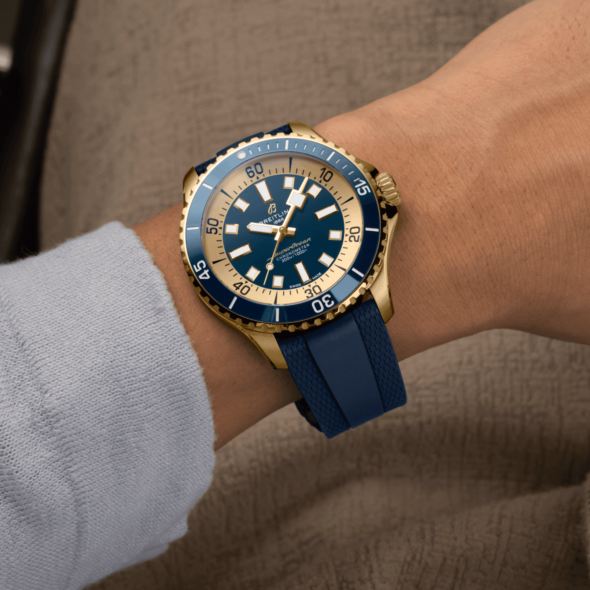 Breitling Superocean Automatic 44, Bronze, Ref# N173761A1C1S1, Unworn 2024, Watch on Hand