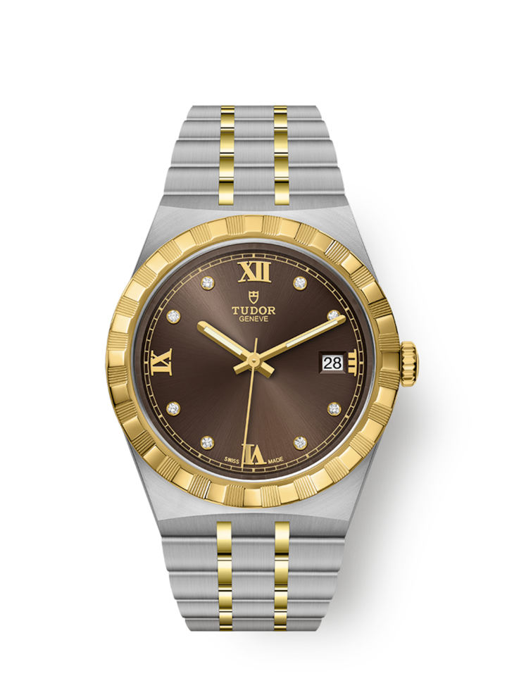 Tudor Royal, Stainless Steel and 18k Yellow Gold with Diamond-set, 38mm, Ref# M28503-0008