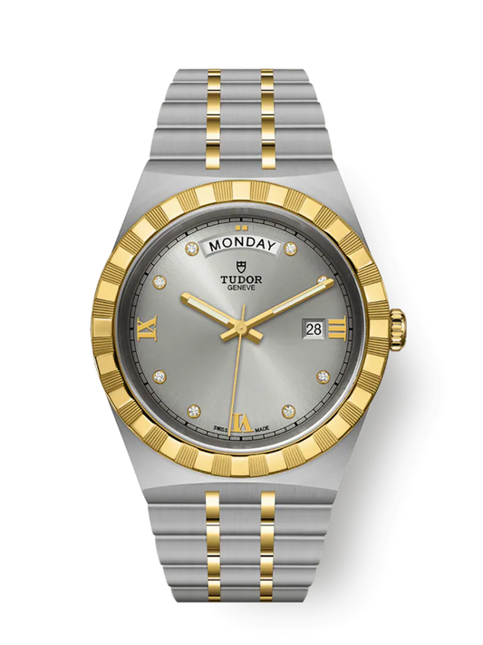 Tudor Royal, Stainless Steel and 18k Yellow Gold with Diamond-set, 41mm, Ref# M28603-0002