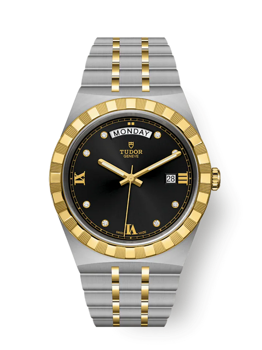 Tudor Royal, Stainless Steel and 18k Yellow Gold with Diamond-set, 41mm, Ref# M28603-0005