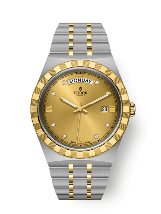 Tudor Royal, Stainless Steel and 18k Yellow Gold with Diamond-set, 41mm, Ref# M28603-0006