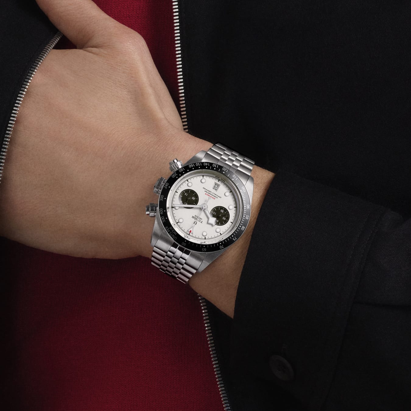 Tudor Black Bay Chrono, 41mm, Stainless Steel, Ref# M79360N-0014, Unworn 2025, watch on a man's hand