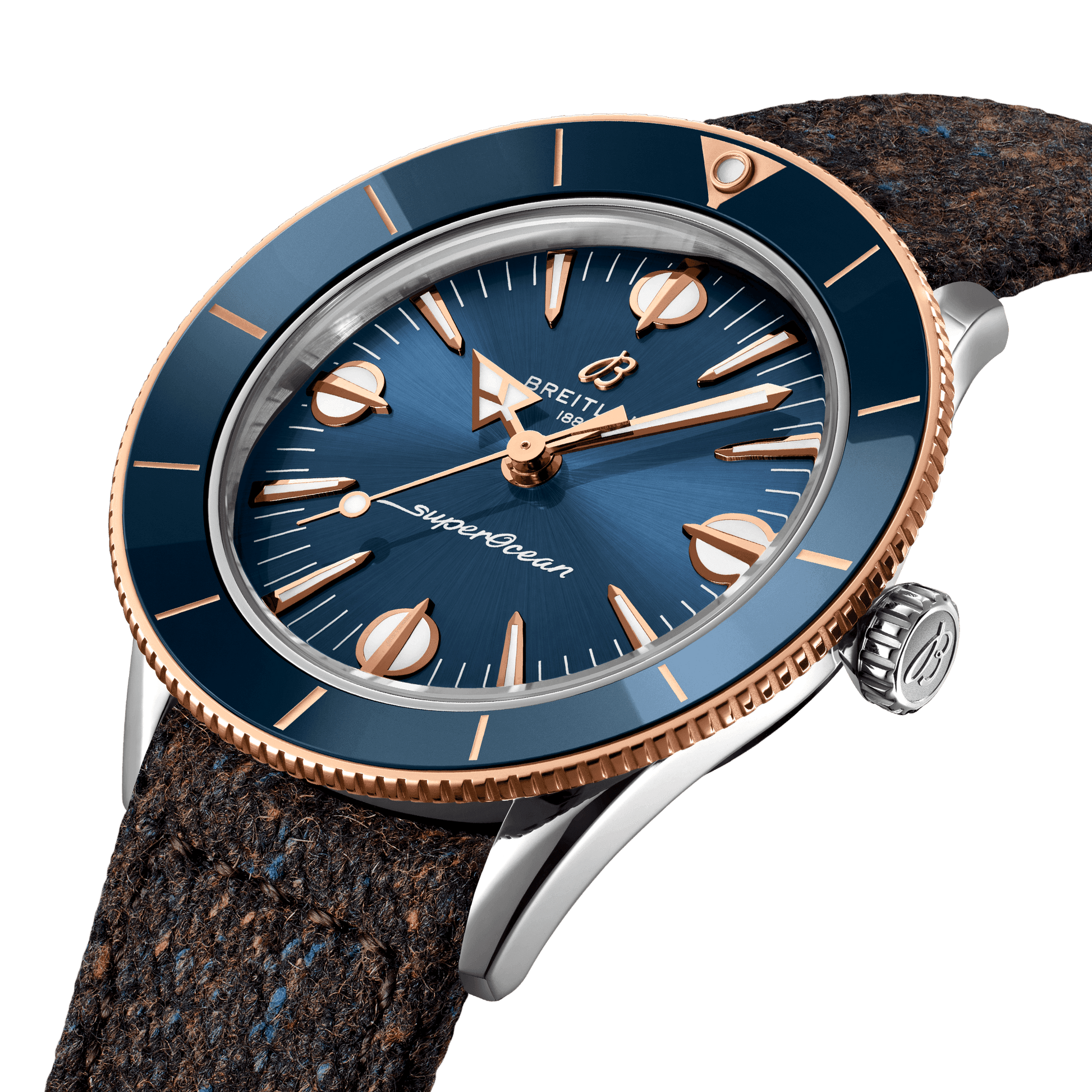 Breitling Superocean Heritage '57 Highlands, 38mm, Stainless steel and 18k Red Gold, Ref# U10340161C1A1, Unworn 2024, Dial