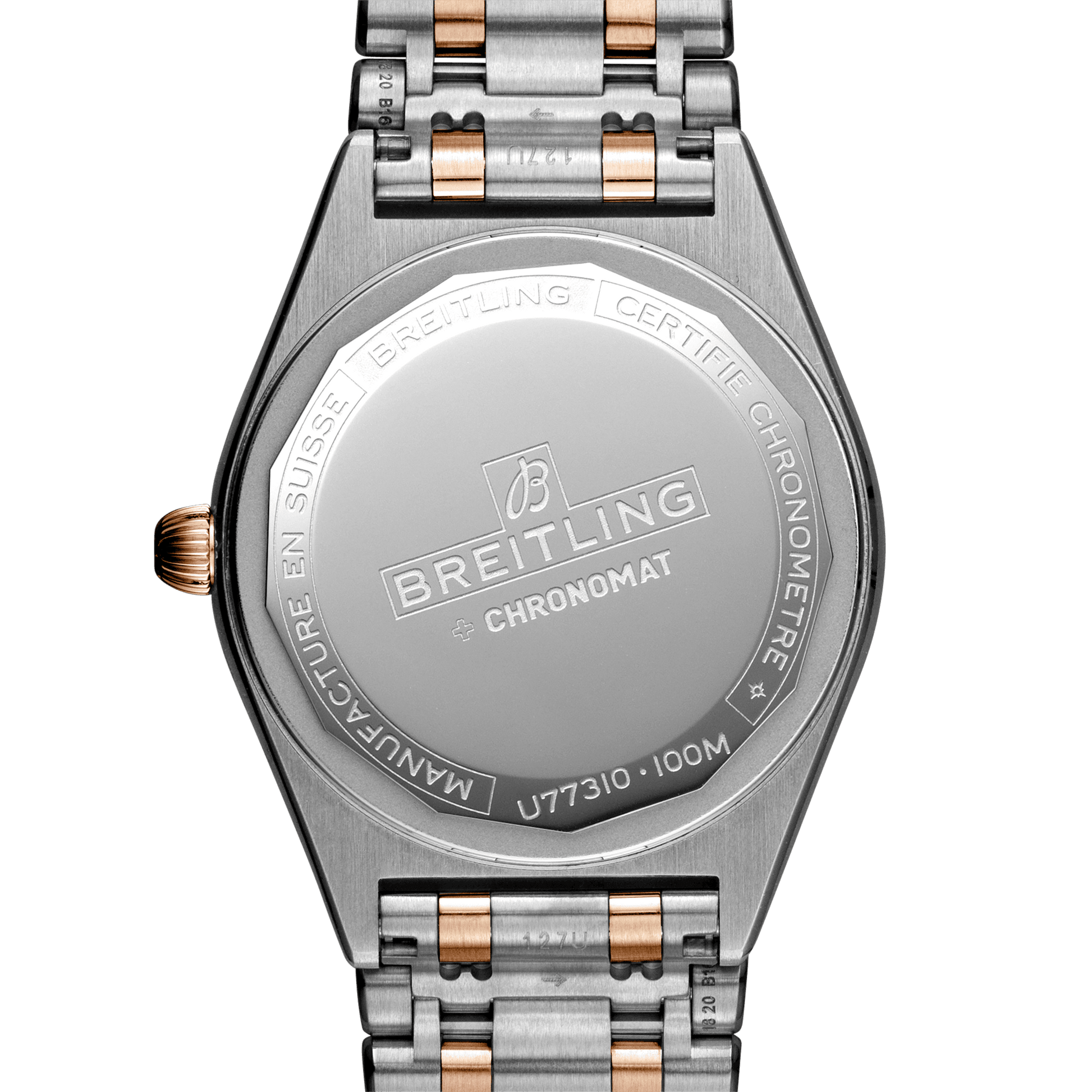 Breitling Chronomat 32, Stainless Steel, 18k Red Gold and 11 Diamonds, Ref# U77310101A2U1, Unworn 2024, Back