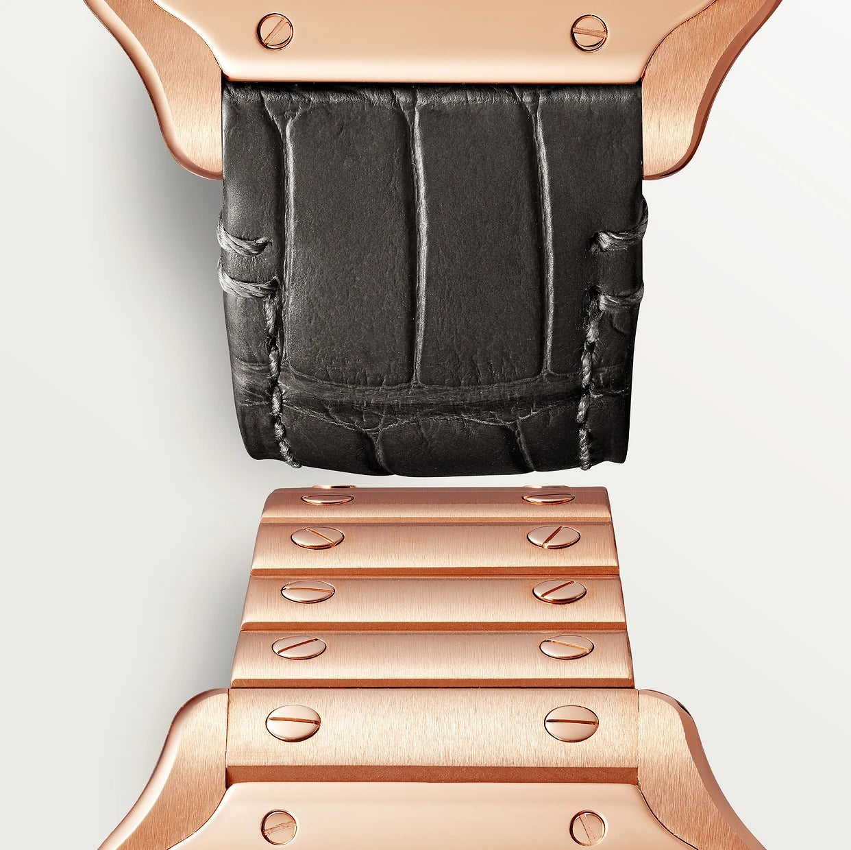 Unworn Cartier Santos de Cartier, 18k Rose Gold, 35.1mm, Ref# WGSA0031, Strap and braelet