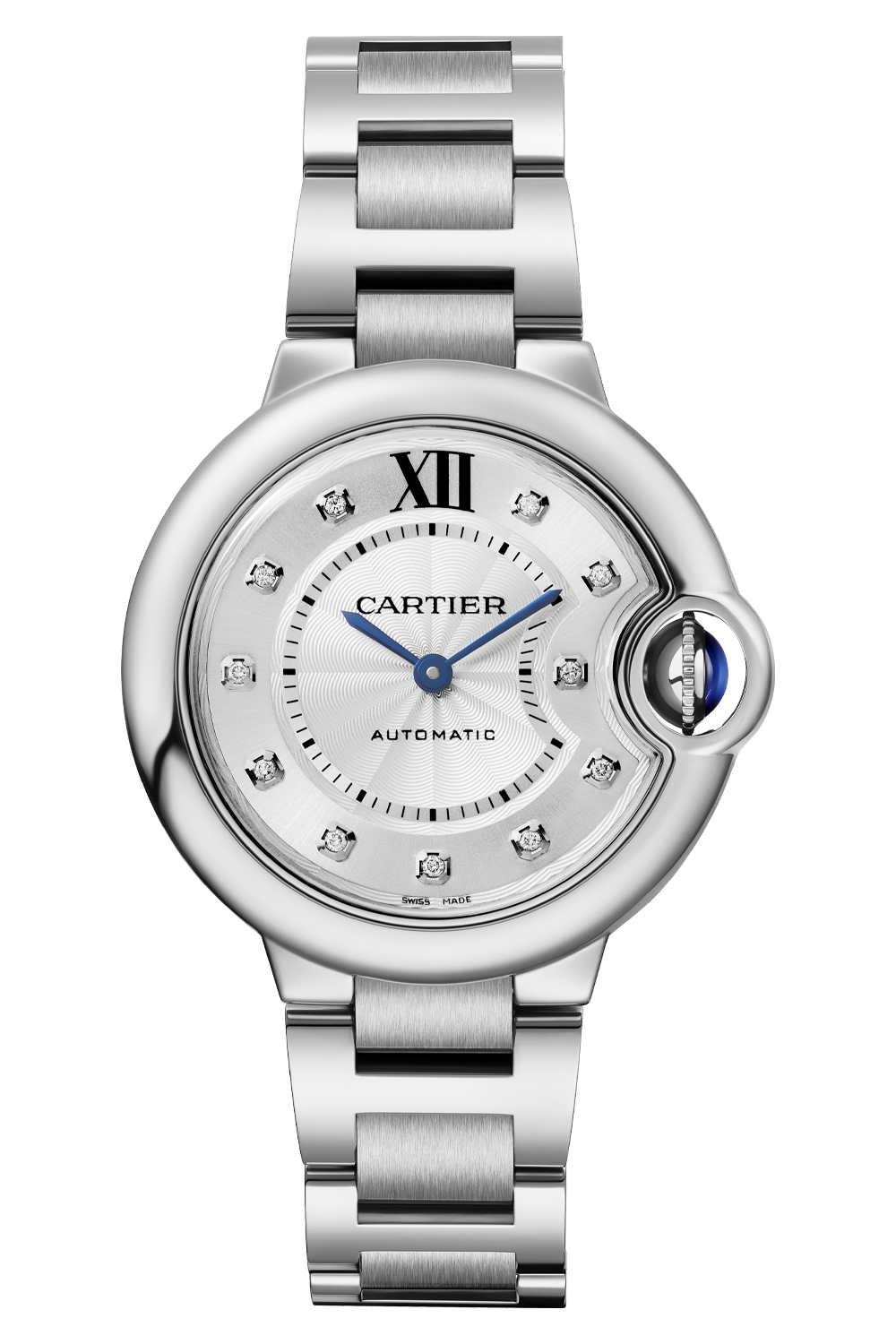 Unworn Cartier Ballon Bleu de Cartier, Stainless Steel and Diamonds, 28mm, Ref# W4BB0029