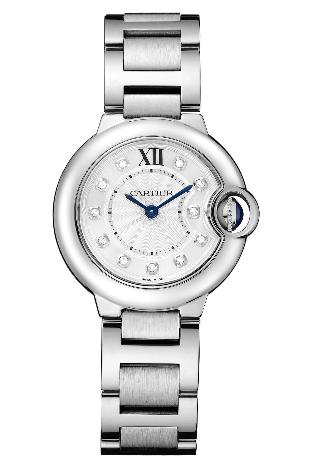 Unworn Cartier Ballon Bleu de Cartier, Stainless Steel and Diamonds, 28mm, Ref# W4BB0029