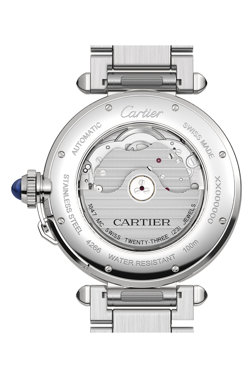 Unworn Cartier Pasha de Cartier, Stainless Steel, 41mm, Ref# WSPA0009, back