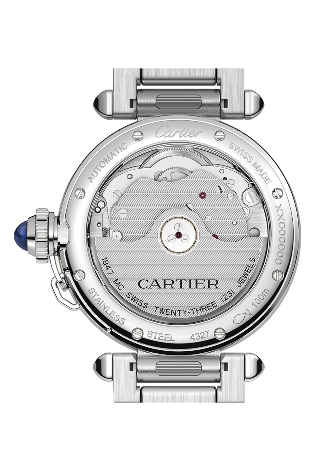 Unworn Cartier Pasha de Cartier, Stainless Steel, 35mm, Ref# WSPA0013, Back