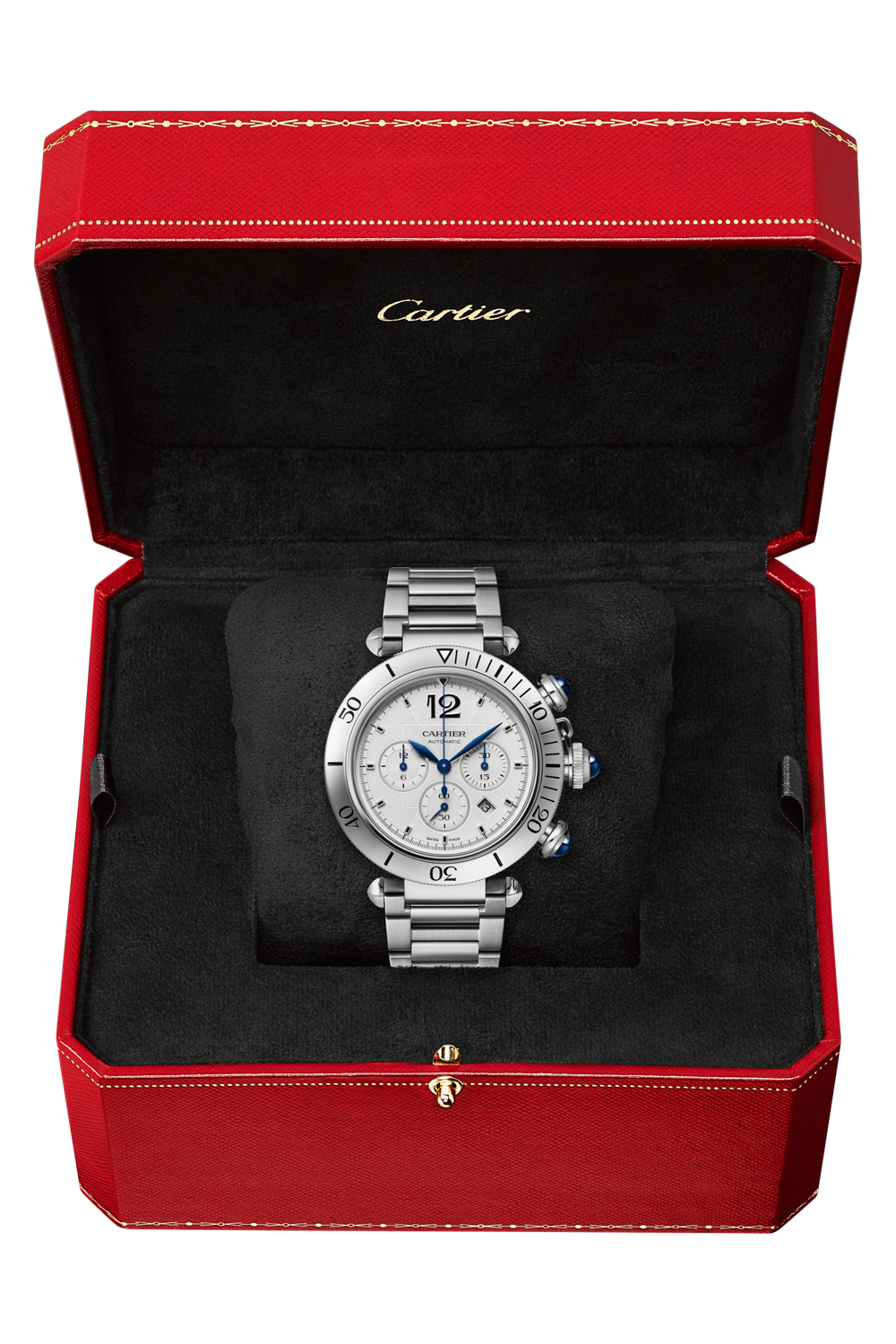 Unworn Cartier Pasha de Cartier Chronograph, Stainless Steel, 41mm, Ref# WSPA0018, Watch in box