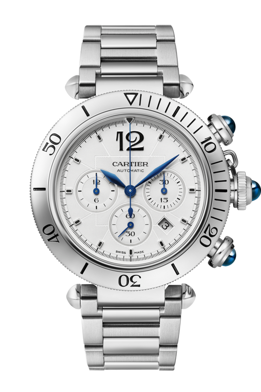 Unworn Cartier Pasha de Cartier Chronograph, Stainless Steel, 41mm, Ref# WSPA0018