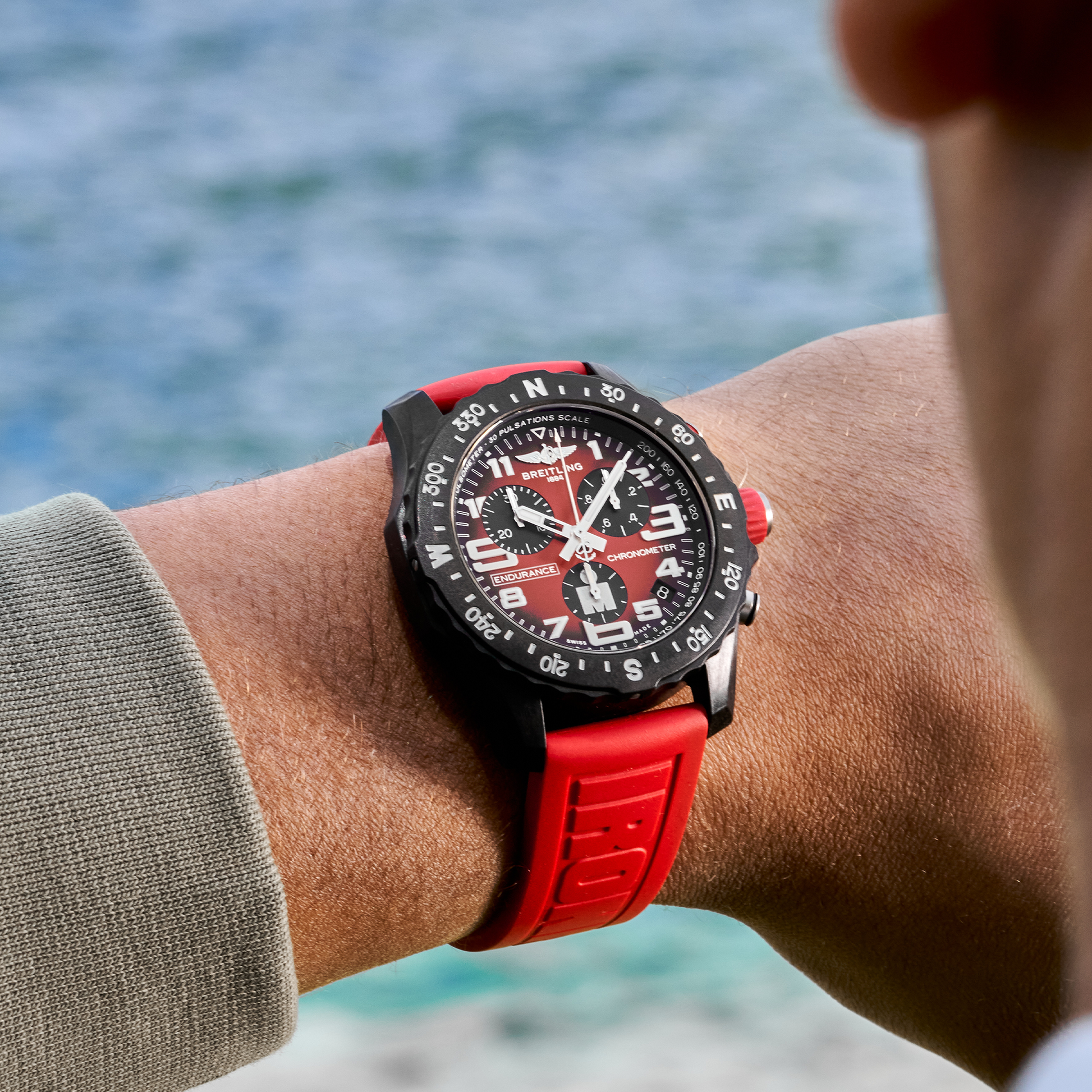 Breitling ENDURANCE PRO IRONMAN®, Breitlight®, 44mm, Ref# X823109A1K1S1, watch on hand