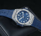 Hublot Big Bang, One Click Steel Blue Diamonds 39mm, Ref# 465.SX.7170.LR.1204, Strap