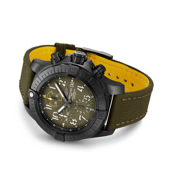 Side Breitling Avenger Automatic Chronograph 45 Night Mission DLC-Coated Titanium Ref# V13317101L1X2