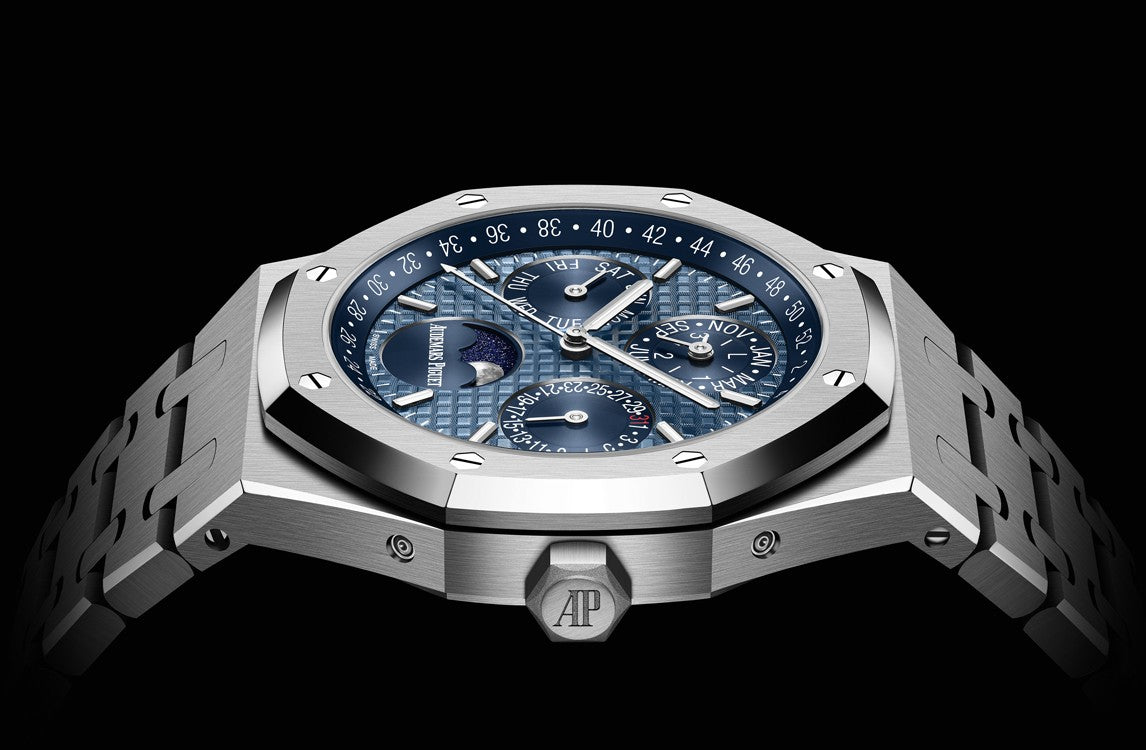 Side Audemars Piguet Royal Oak PERPETUAL CALENDAR Ref# 26574ST.OO.1220ST.03