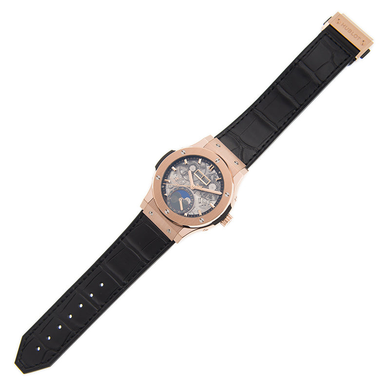 Hublot Classic Fusion Aerofusion Moonphase King Gold 42mm, Ref# 547.OX.0180.LR, Strap and Clasp