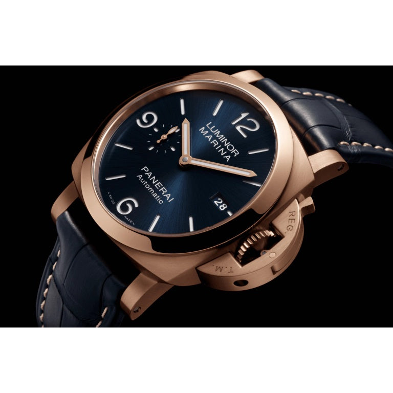 Dial Panerai Luminor Marina Goldtech™ Sole Blu Ref# PAM01112