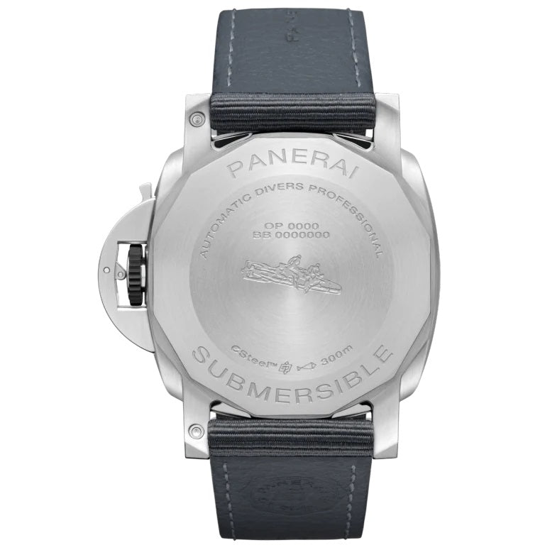 Back Panerai Submersible QuarantaQuattro ESteel™ Grigio Roccia Ref# PAM01288