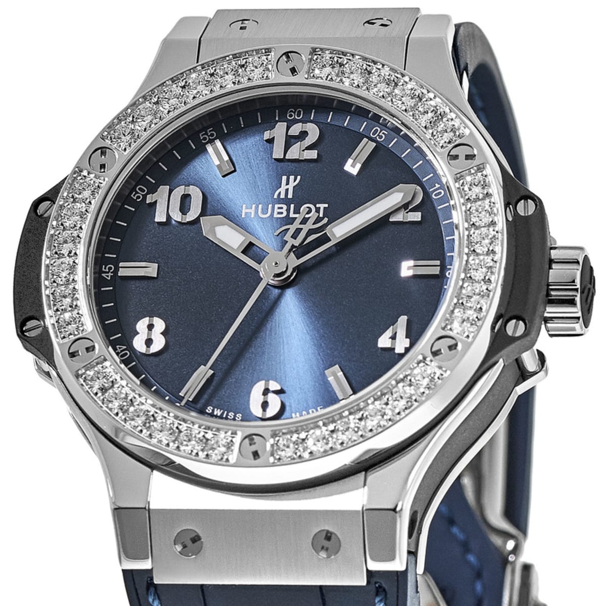 Hublot Big Bang, Steel Blue Diamonds, 38 mm, Ref# 361.SX.7170.LR.1204, Dial