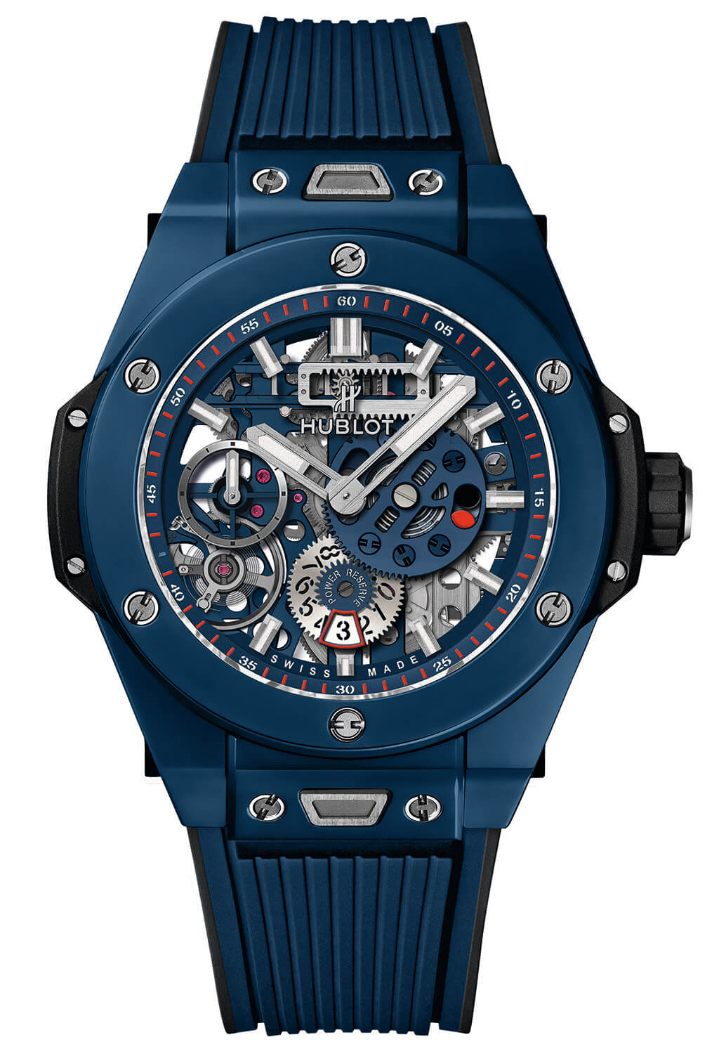 Hublot Big Bang Meca-10 Ceramic Blue 45mm, Ref# 414.EX.5123.RX, Dial