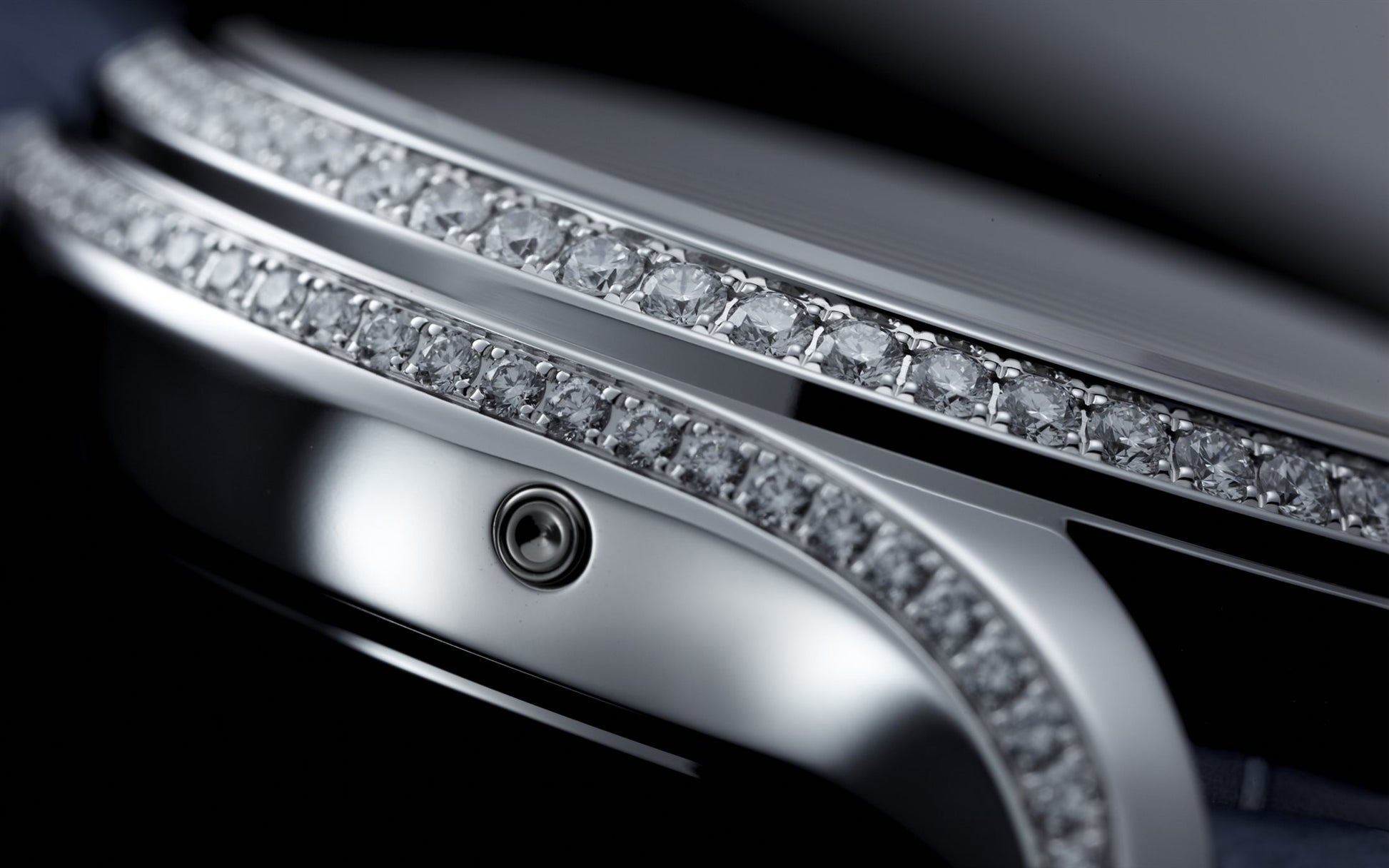 Patek Philippe Complication, 18k White Gold set with 155 diamonds (~1.34 ct), 38mm, Annual Calendar Ref# 4947G-001,  Side