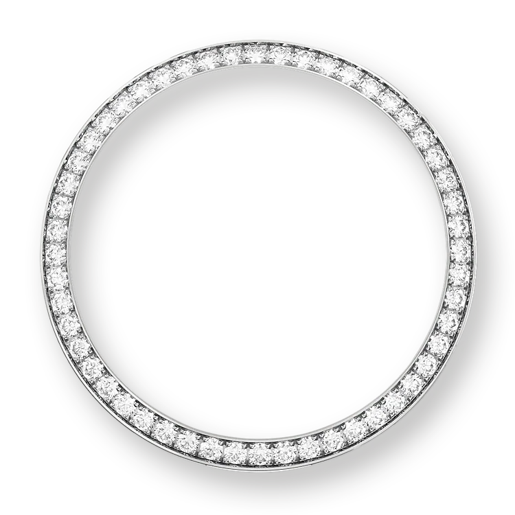 Rolex Datejust 36mm, Oystersteel and 18k White Gold, Ref# 126284rbr-0047, Bezel