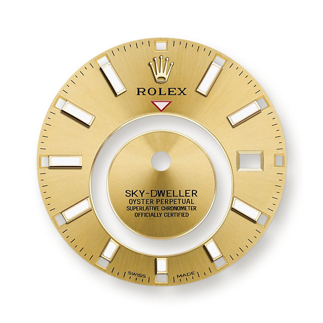 Rolex Sky-Dweller, Oystersteel and 18k Yellow Gold, Ref# 326933-0001, Dial