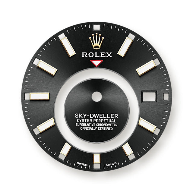 Rolex Sky-Dweller 42mm, Oystersteel and 18k Yellow Gold, Ref# 326933-0005, Dial