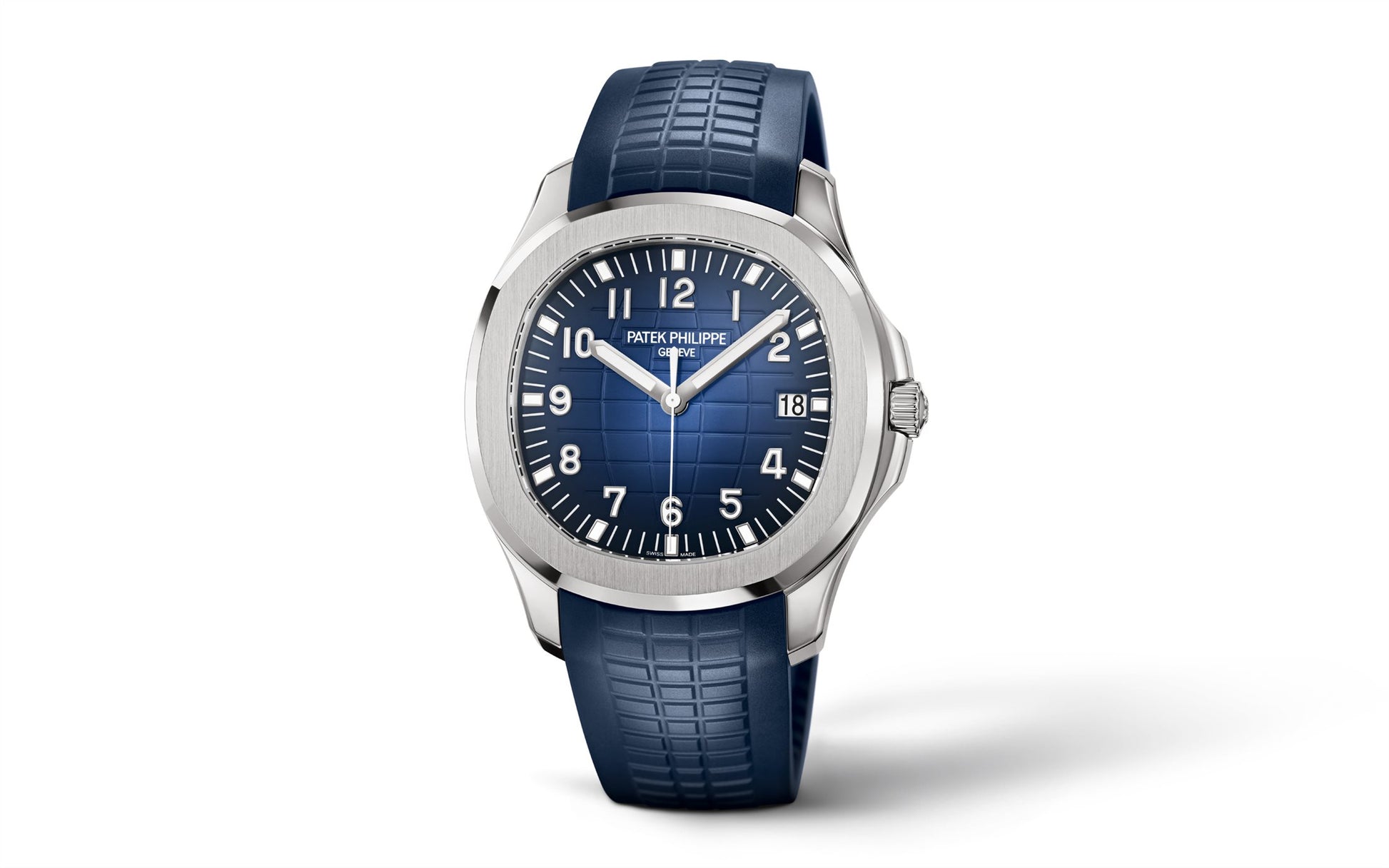 Patek Philippe Aquanaut Date, Sweep Seconds Watch, 18k White Gold 42,2 mm, Ref# 5168G-001, Main view