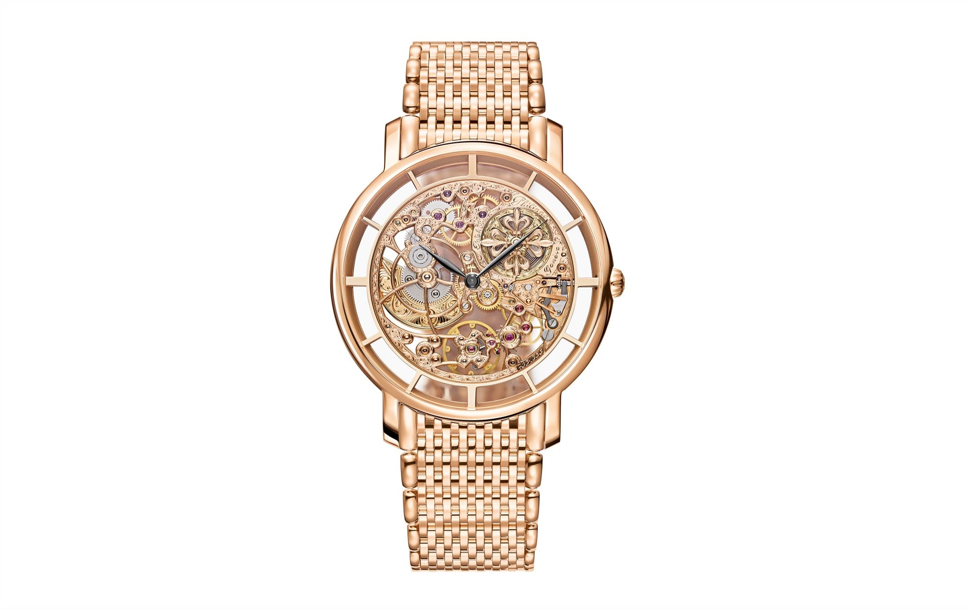 Patek Philippe Complication Calatrava Skeleton movement with hand-engraved decoration, 18k Rose Gold, 39mm, Ref# 5180/1R-001, 1