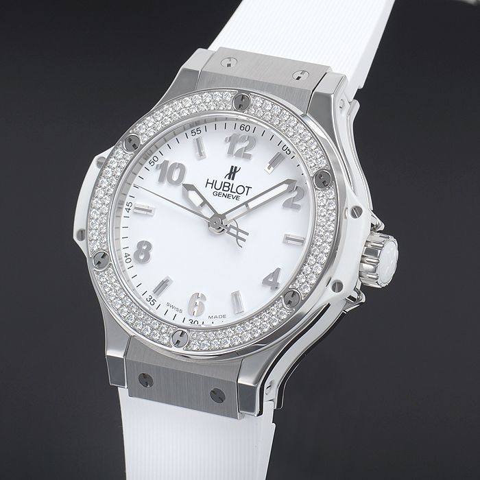 Hublot Big Bang, Steel, White Diamonds, 38mm, Ref# 361.SE.2010.RW.1104, Right