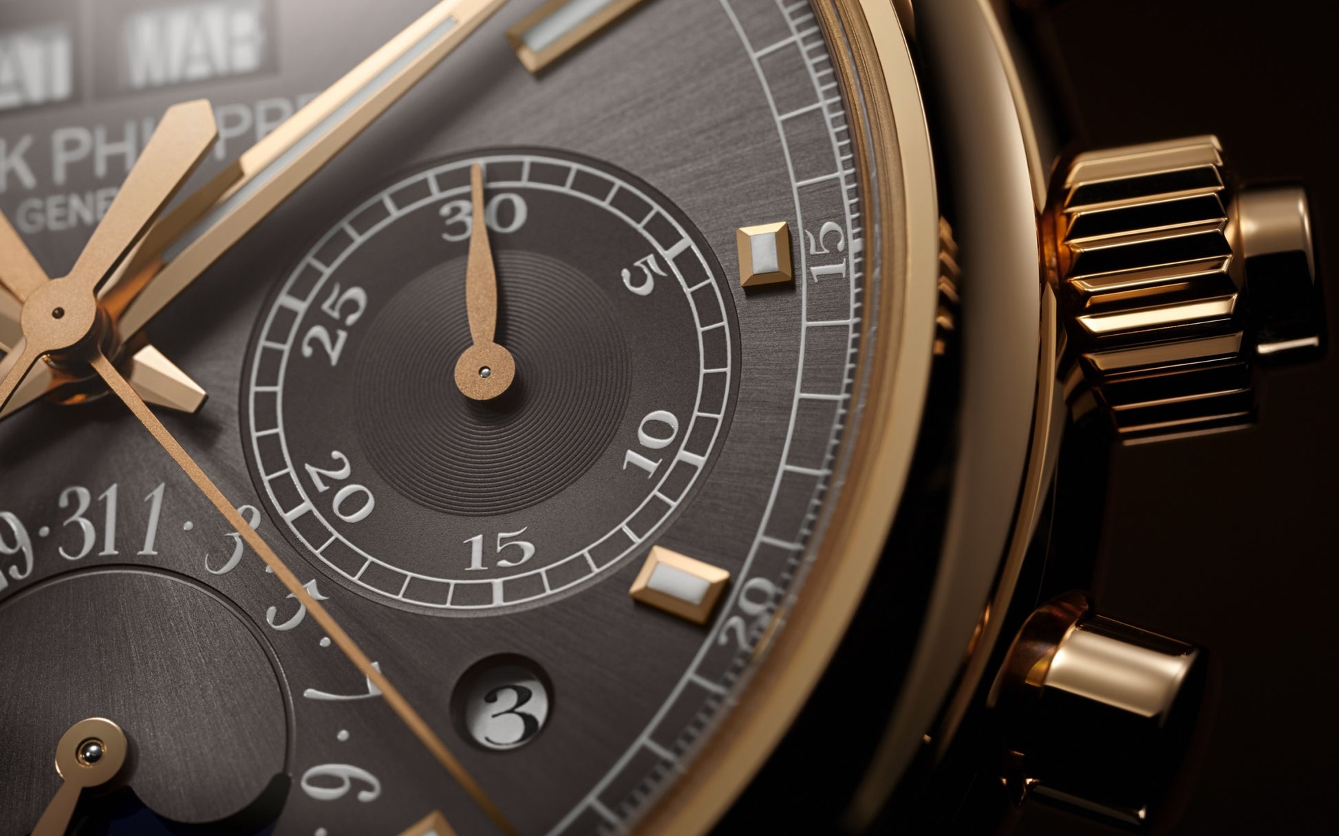 Patek Philippe Grand Complication, 18k Rose Gold, 40mm, Ref# 5204R-011, Crown