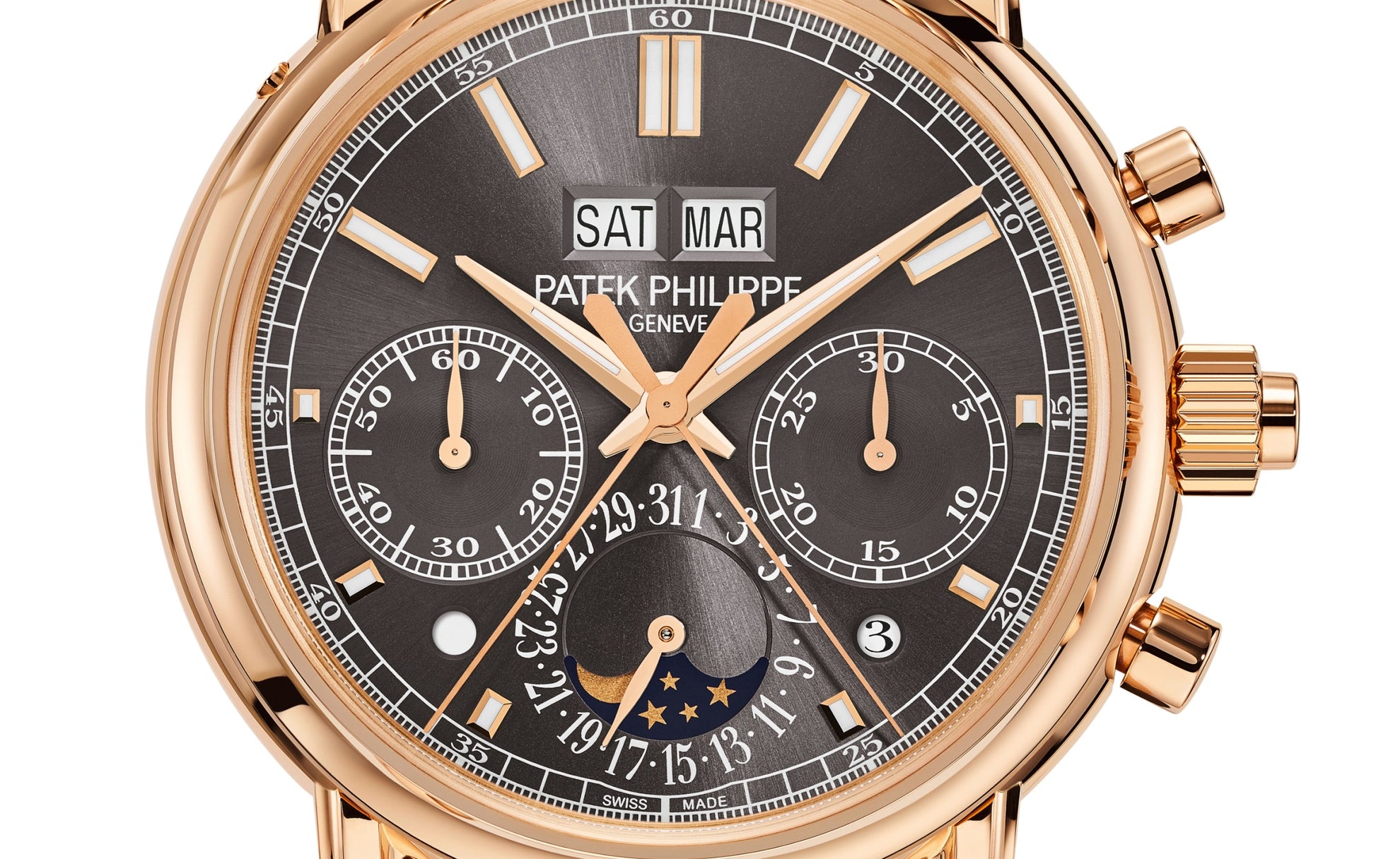 Patek Philippe Grand Complication, 18k Rose Gold, 40mm, Ref# 5204R-011, Dial