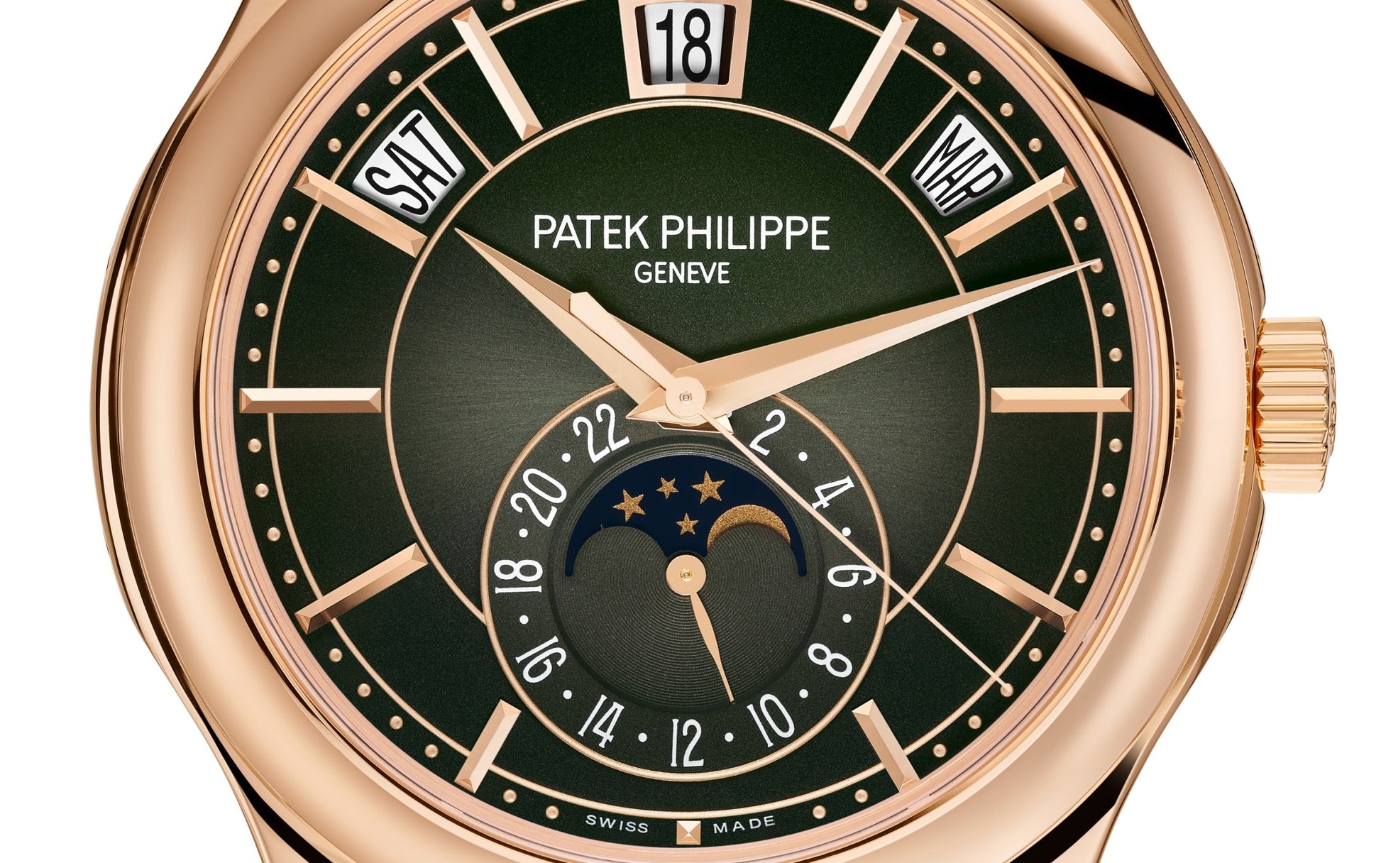 Patek Philippe Complication, 18k Rose Gold, 40mm, Annual Calendar Ref# 5205R-011, Dial