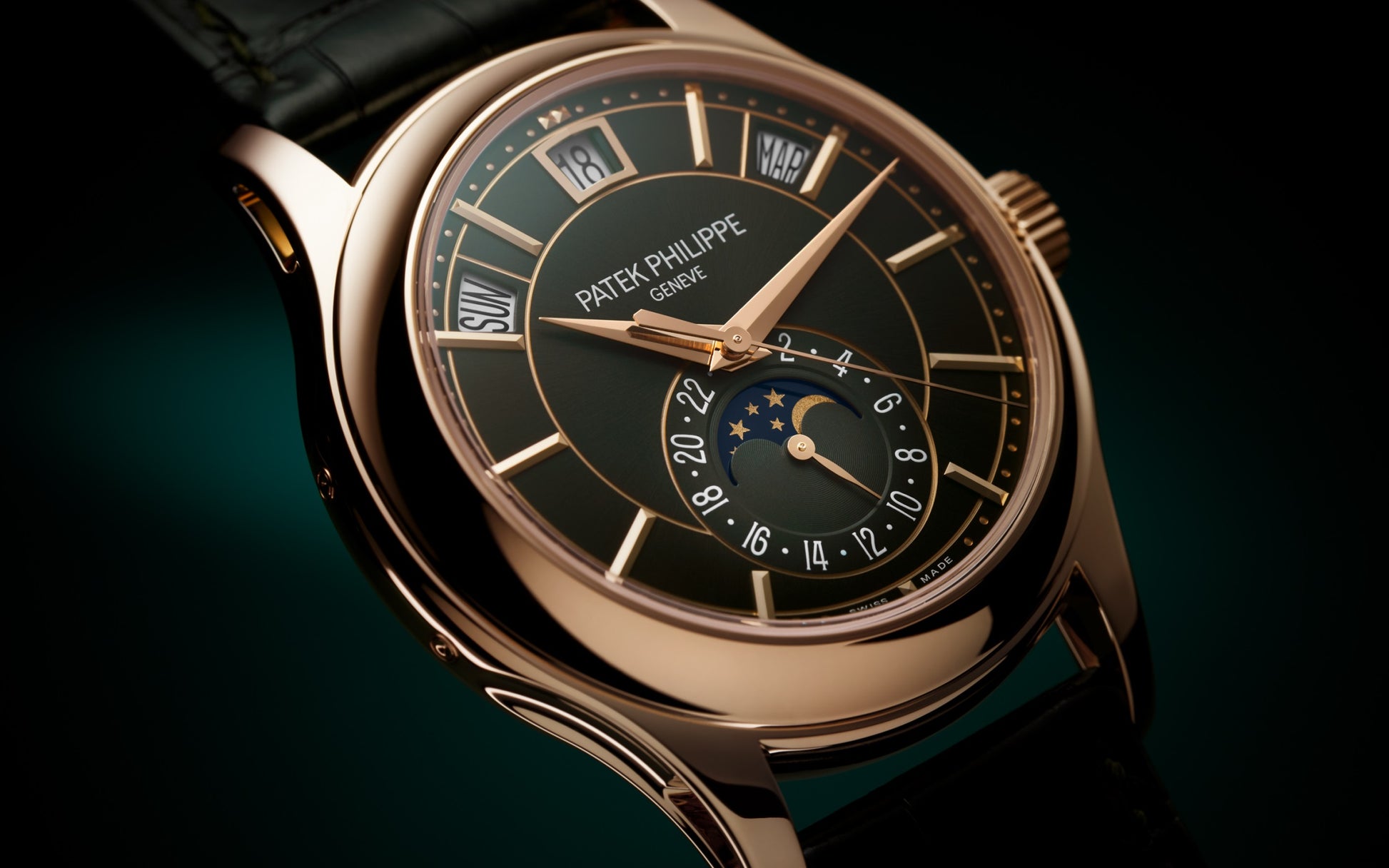 Patek Philippe Complication, 18k Rose Gold, 40mm, Annual Calendar Ref# 5205R-011, Side