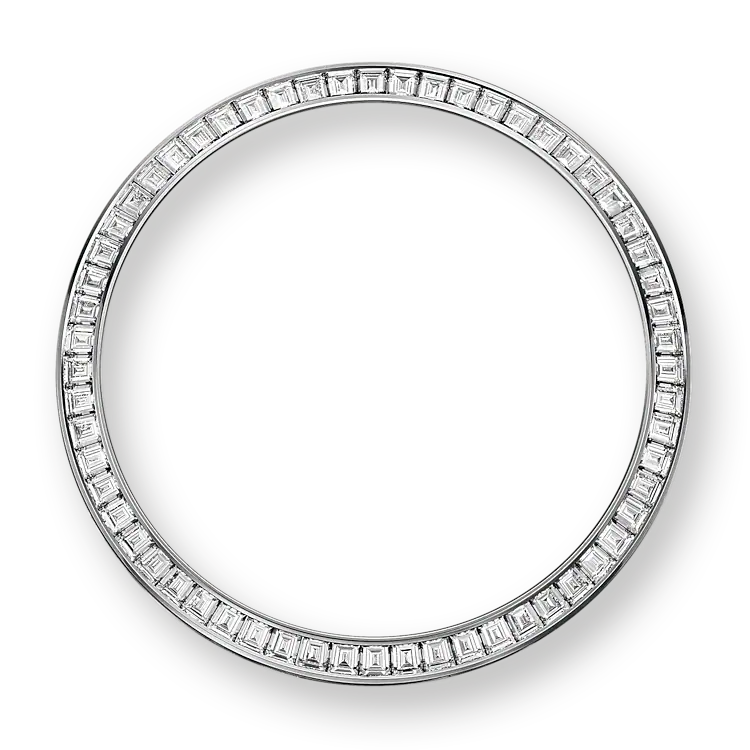 Rolex Day-Date, 36mm, Platinum and Diamonds, Ref# 128396tbr-0006, Bezel