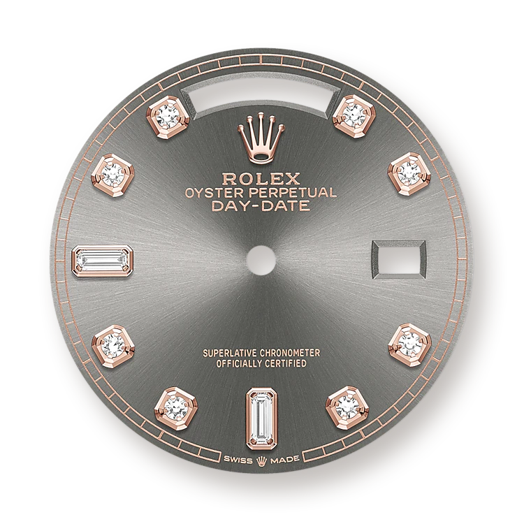 Rolex Day-Date, 36mm, 18k Everose Gold, Ref# 128235-0050, Dial