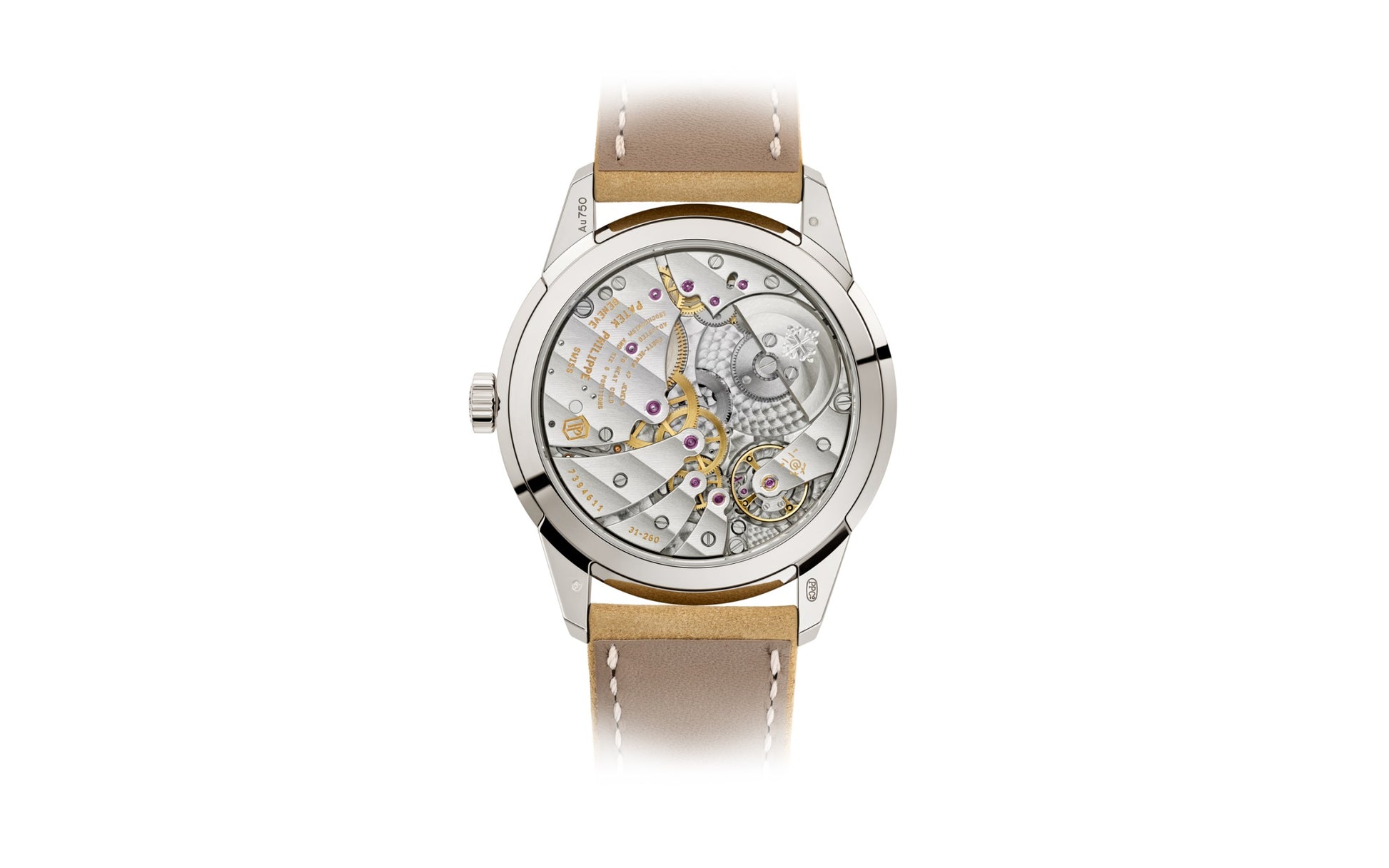 Patek Philippe Complication, 18k White Gold, Annual Calendar Travel Time 41mm, Ref# 5326G-001, back 1