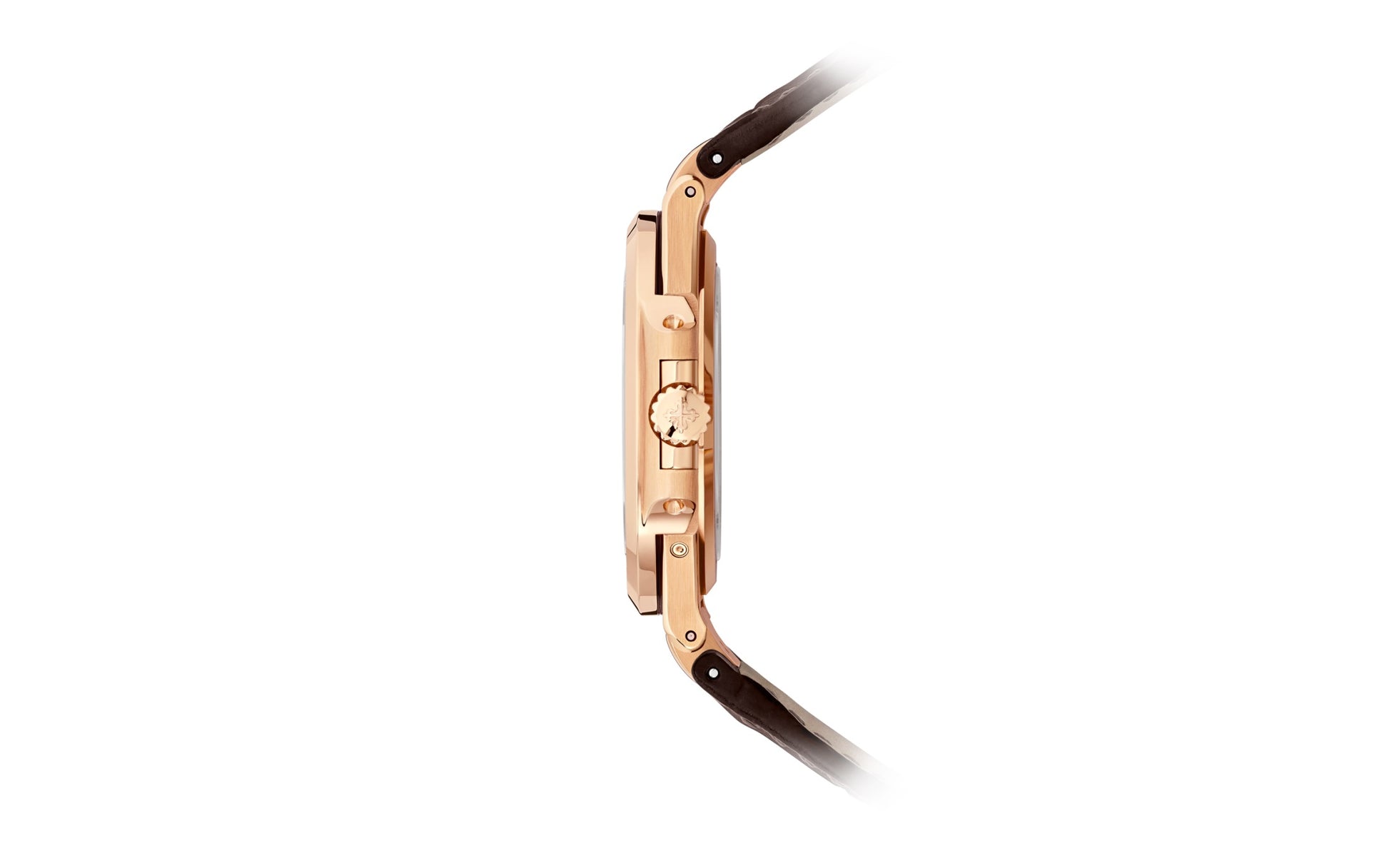 Patek Philippe Nautilus Date, Moon Phases Watch, 18k Rose Gold, 40mm, Ref# 5712R-001, Right