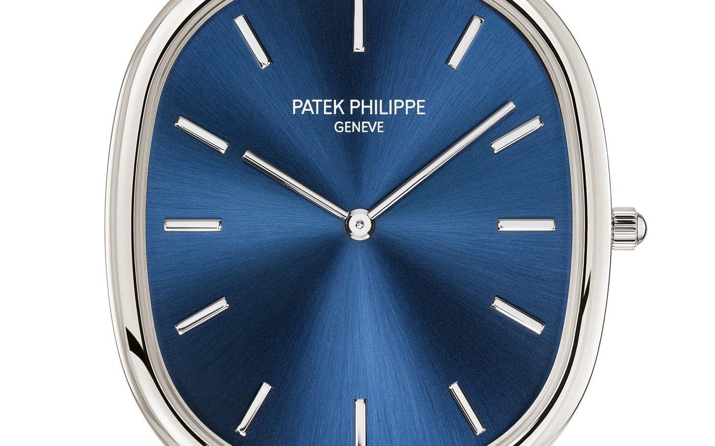Patek Philippe Golden Ellipse «Grand-taille», Platinum, 34.5 x 39.5 mm, Ref# 5738P-001, Dial