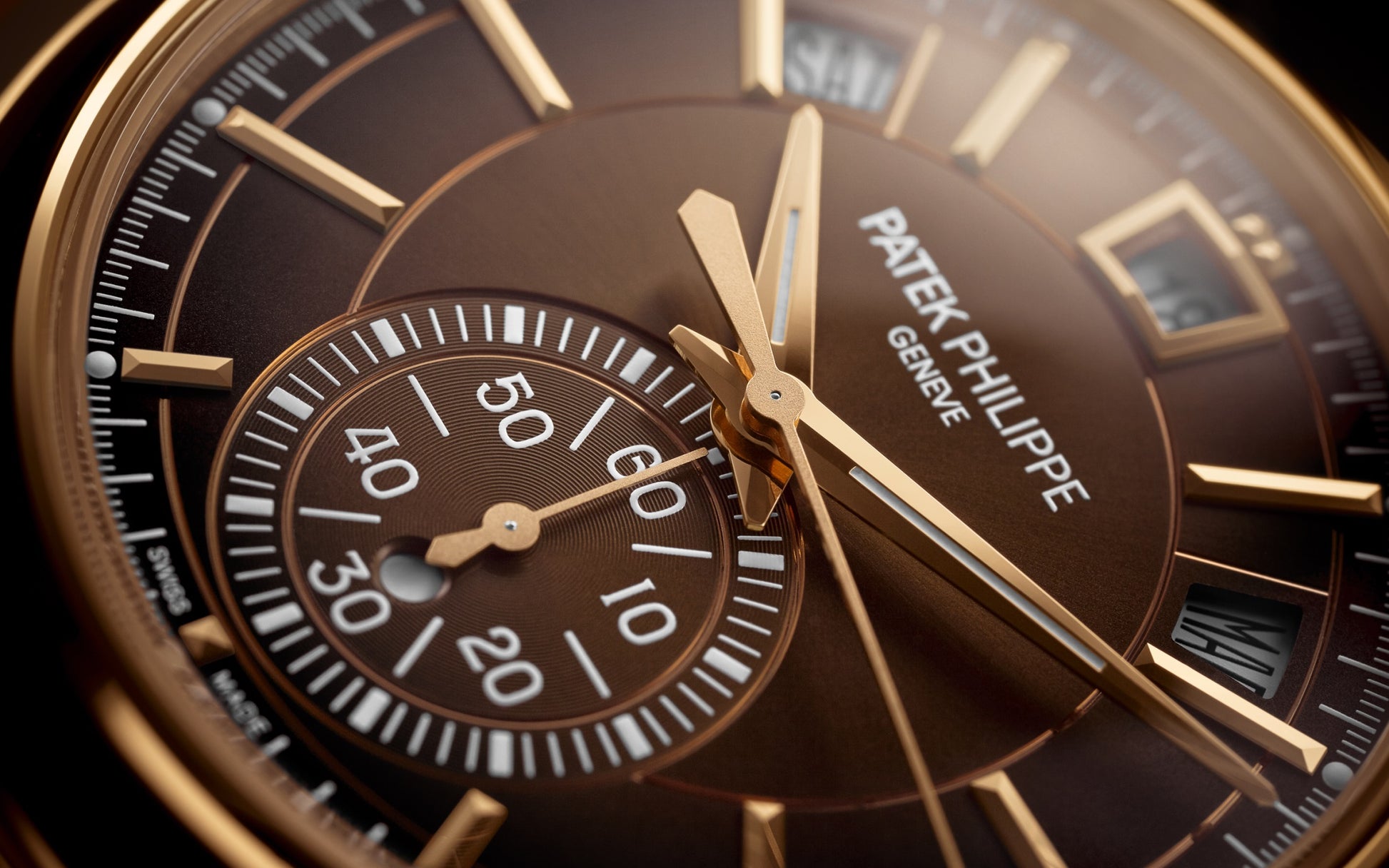 Patek Philippe Complication, 18k Rose Gold, Flyback Chronograph with Annual Calendar 42mm, Ref# 5905R-001, Subdial