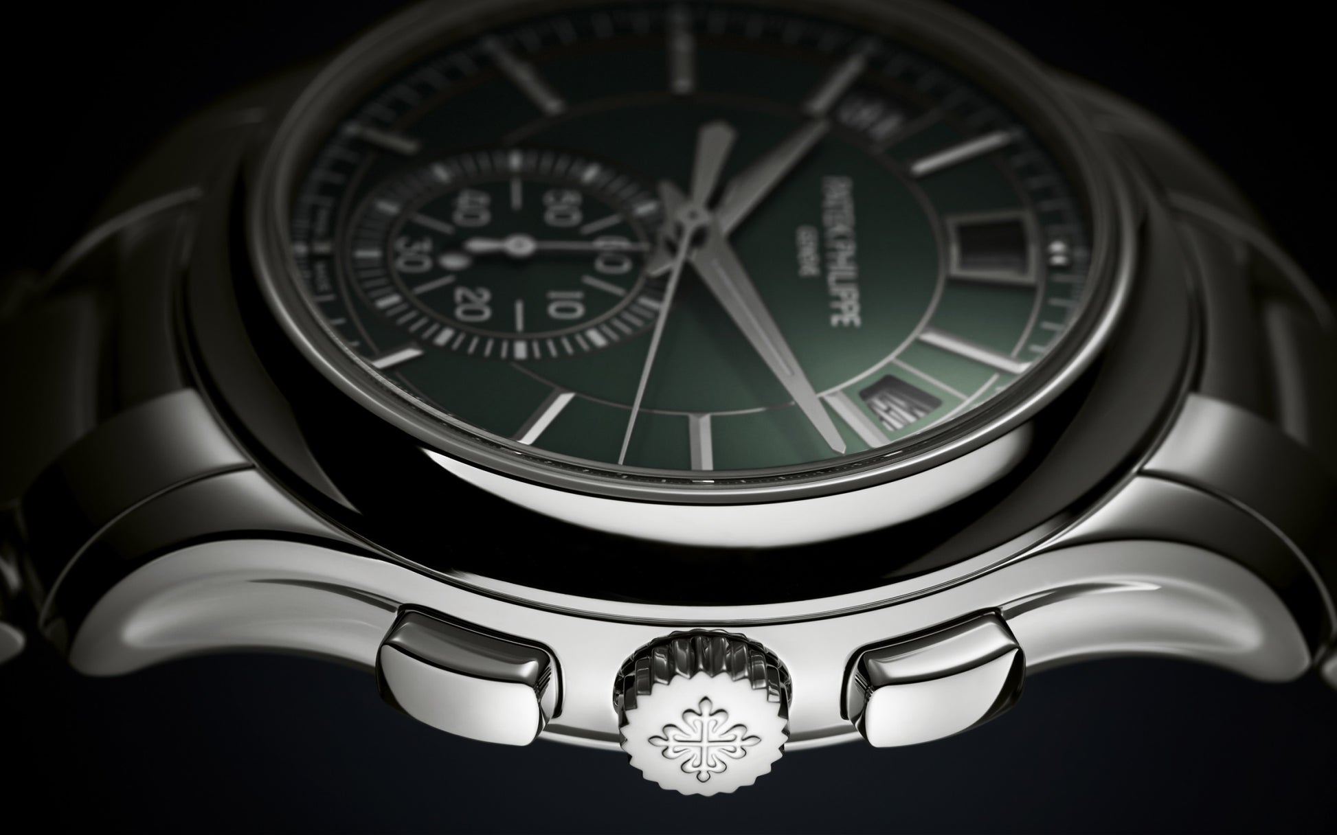 Patek Philippe Sports Complication, Stainless Steel, Flyback Chronograph with Annual Calendar 42mm, Ref# 5905/1A-001, Side 1