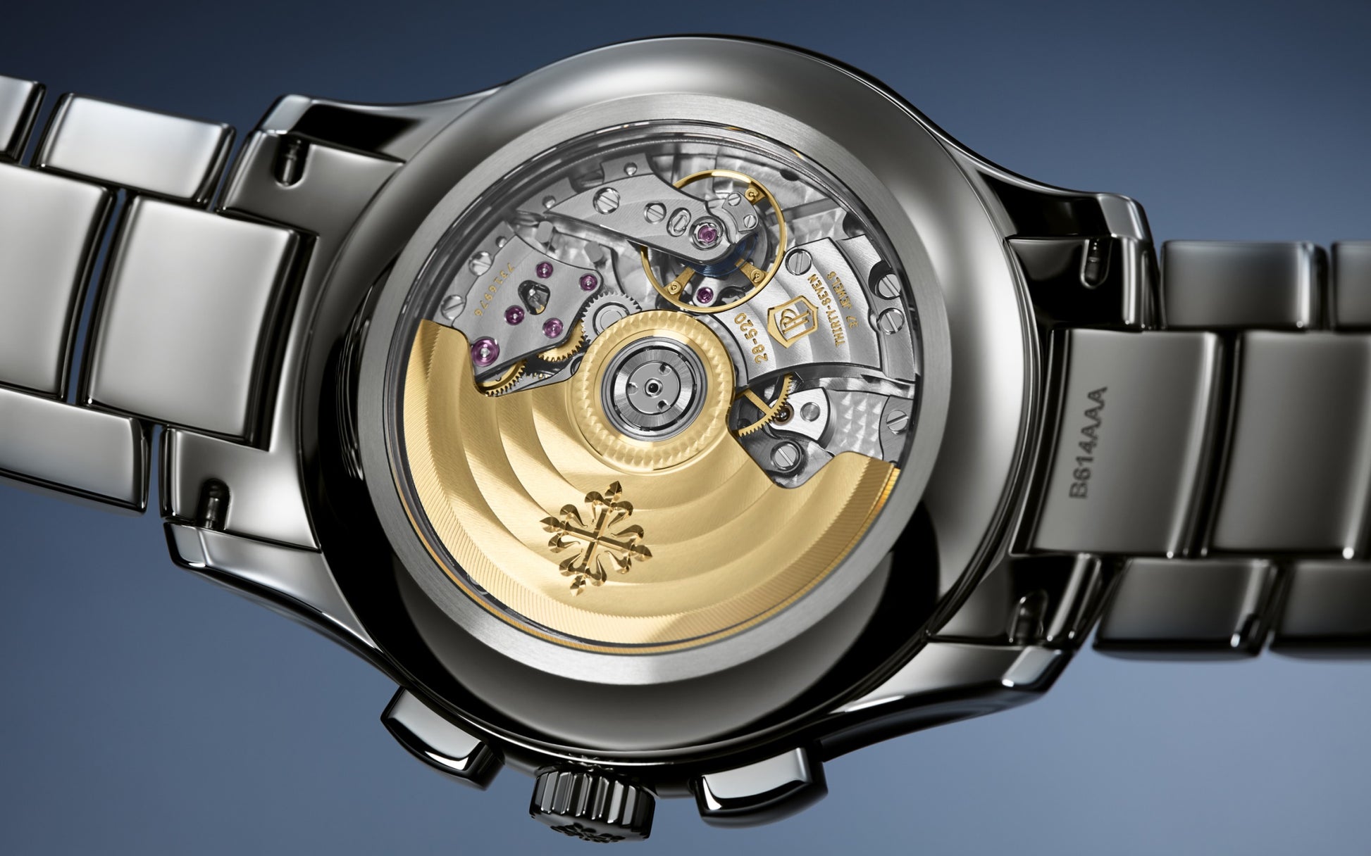 Patek Philippe Sports Complication, Stainless Steel, Flyback Chronograph with Annual Calendar 42mm, Ref# 5905/1A-001, Back