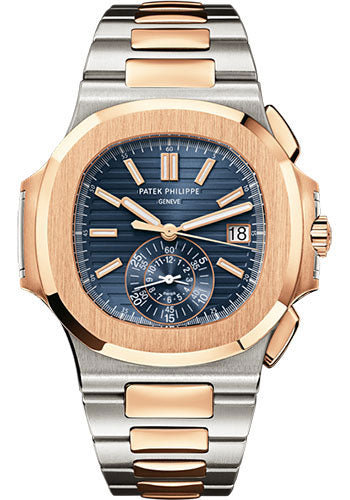 Patek Philippe Nautilus Flyback Chronograph, Date Watch, 18k Rose Gold and Stainless Steel, 40,5 mm, Ref# 5980/1AR-001