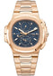 Patek Philippe Nautilus Travel Time Chronograph Watch, 18k Rose Gold, 40,5 mm, Ref# 5990/1R-001