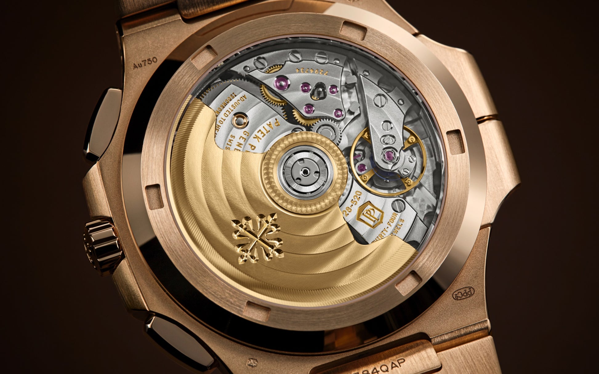 Patek Philippe Nautilus Travel Time Chronograph Watch, 18k Rose Gold, 40,5 mm, Ref# 5990/1R-001, Back 1