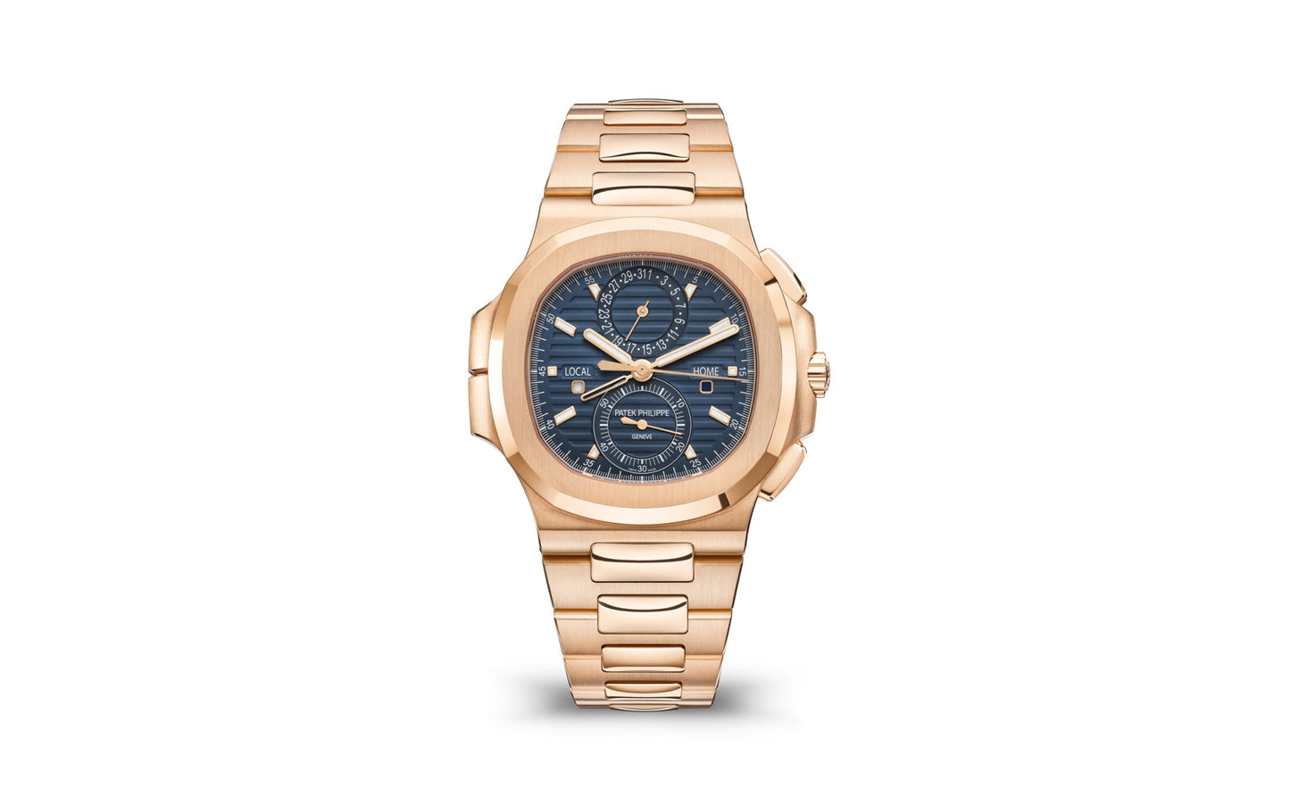 Patek Philippe Nautilus Travel Time Chronograph Watch, 18k Rose Gold, 40,5 mm, Ref# 5990/1R-001, 1