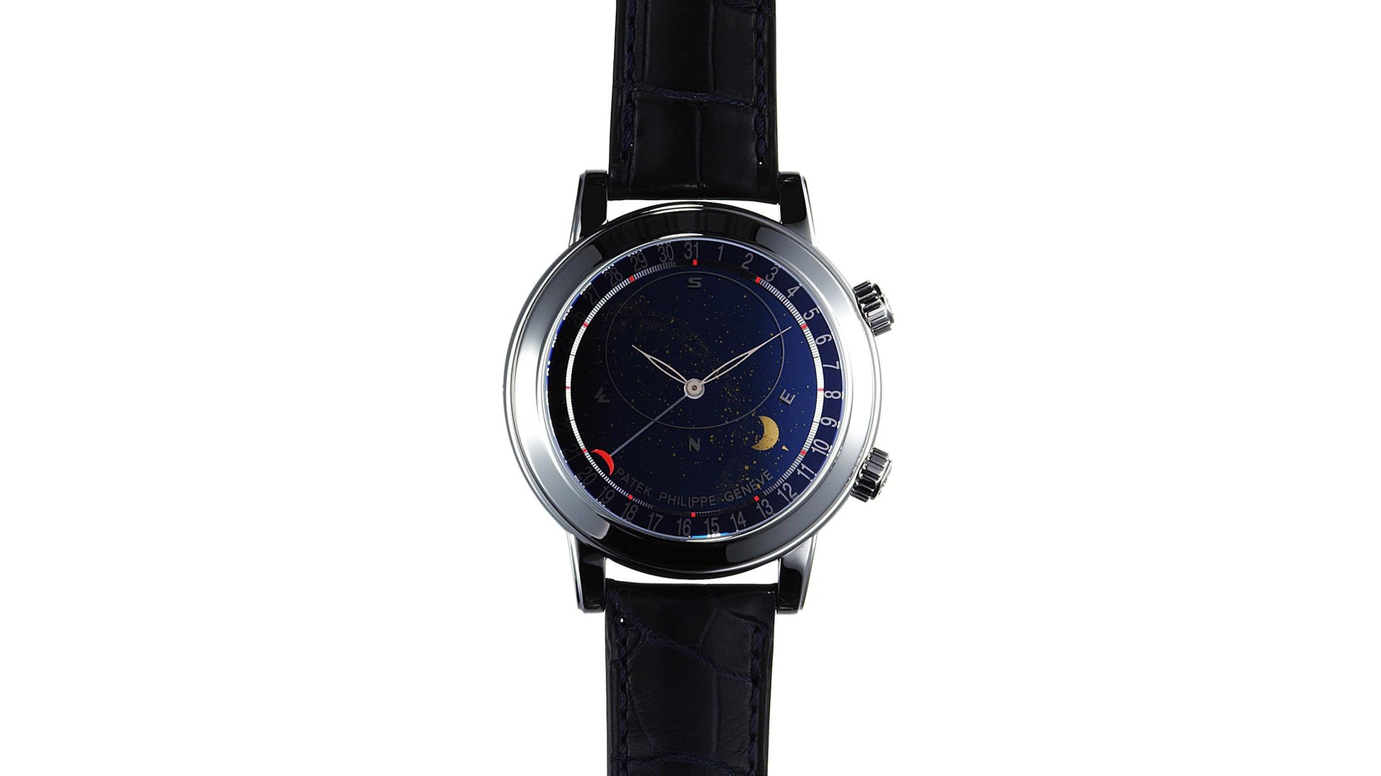 Patek Philippe Grand Complication, Platinum, 44mm, Astronomical, Ref# 6102P-001,  night