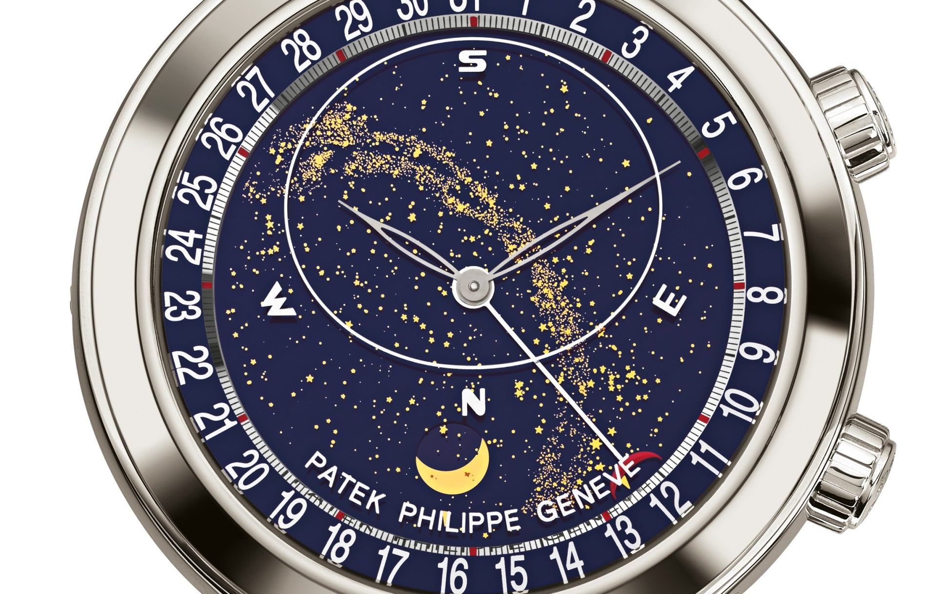 Patek Philippe Grand Complication, Platinum, 44mm, Astronomical, Ref# 6102P-001, Dial